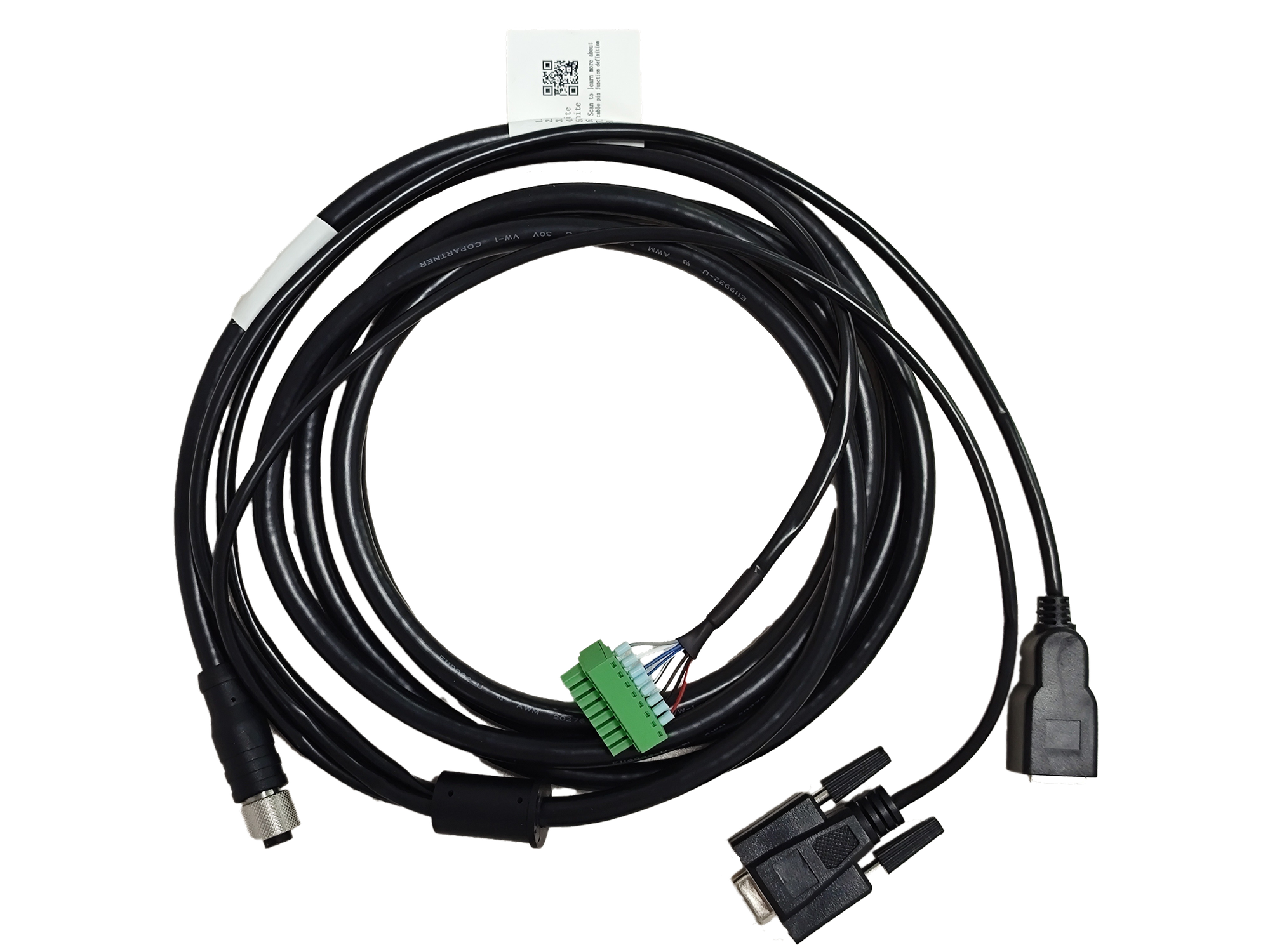 一体线网口母头高柔，3米，17pin转open/RJ45/DB9